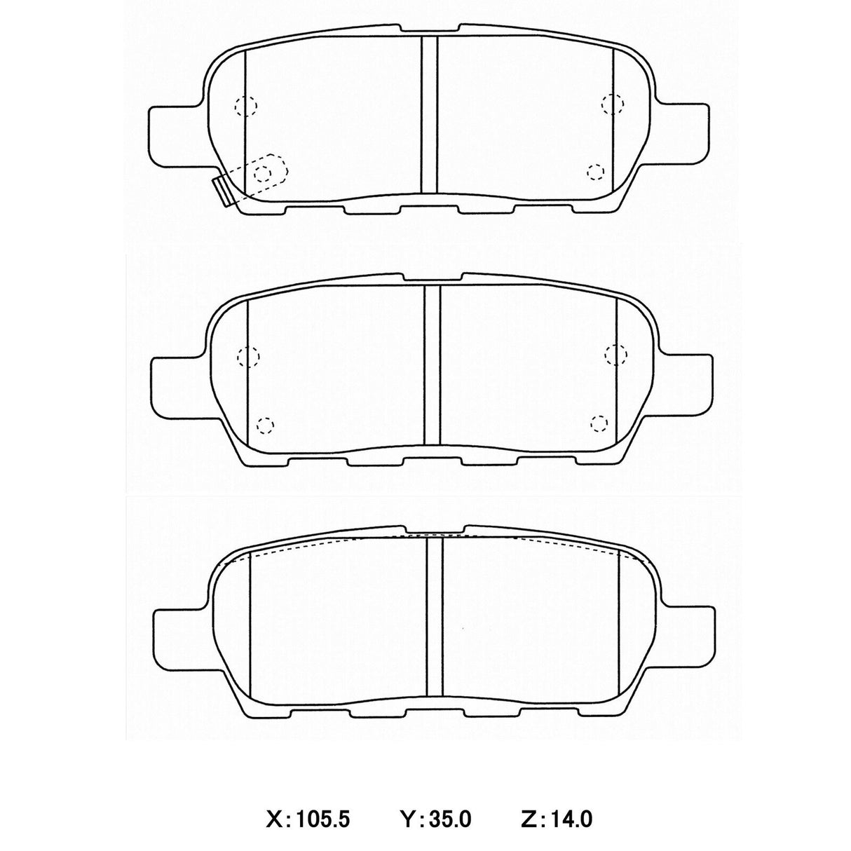 WinmaX W5 Performance Trackday Brake Pads Nissan Stagea M35 / 350Z Touring / V35 - ModsDirect
