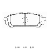 WinmaX W1 REAR Street Performance Brake Pads Subaru Impreza AWD - ModsDirect