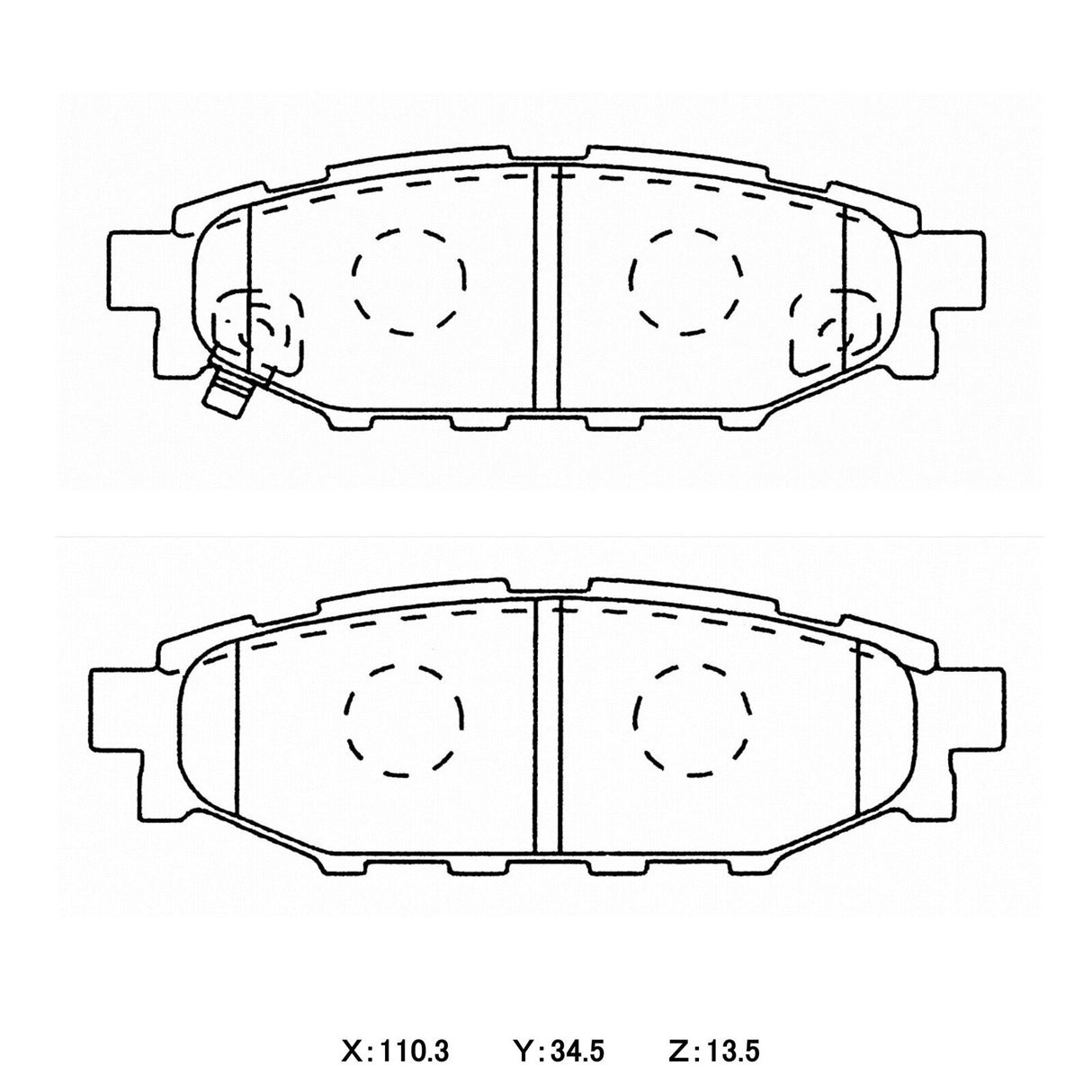 WinmaX W1 REAR Street Performance Brake Pads Toyota 86 GT / Subaru Impreza AWD / Forester X, XS, XT - ModsDirect
