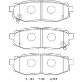 WinmaX W1 REAR Street Performance Brake Pads Subaru BRZ / Toyota GT - ModsDirect