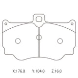 WinmaX W1 Street Performance Brake Pads Alcon CAR17 Caliper