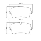 WinmaX W3 Performance Trackday Brake Pads Audi A4 (8K_) REAR
