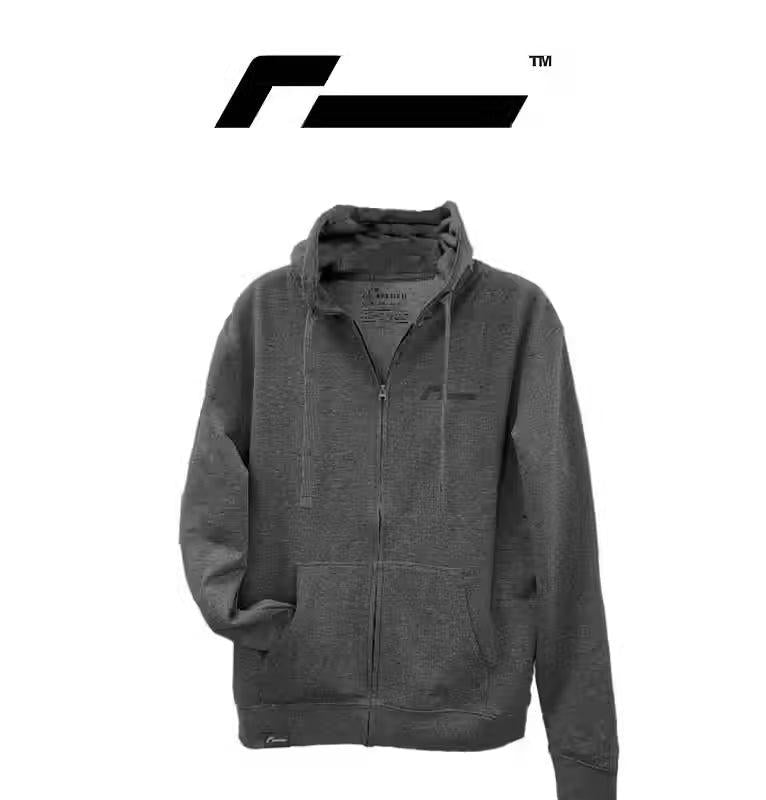 RacingLine Grey Full-Zip Hoodie- XXL