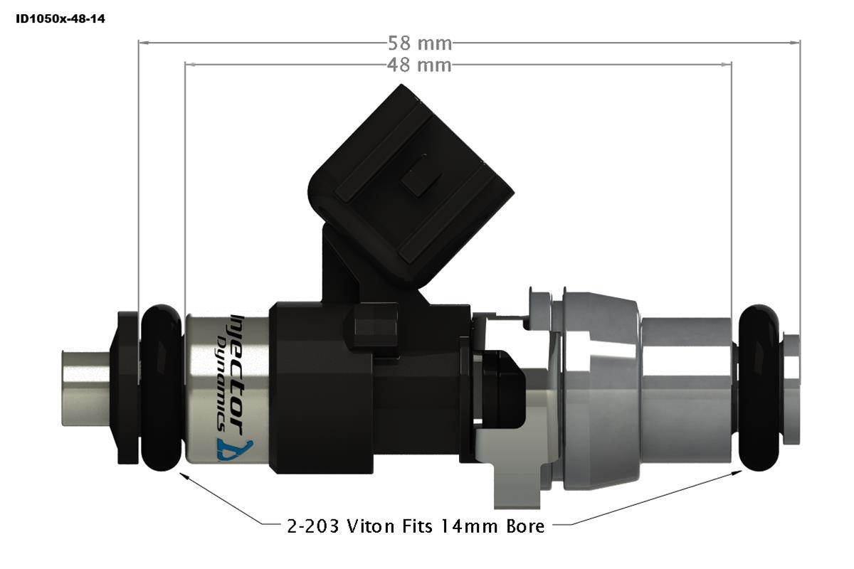Injector Dynamics ID1050-XDS Direct Fit Injectors Set of 6- Ford XR6 FG/Nissan 350Z/Porsche GT2 996/997.1 TT/BMW M3 E46