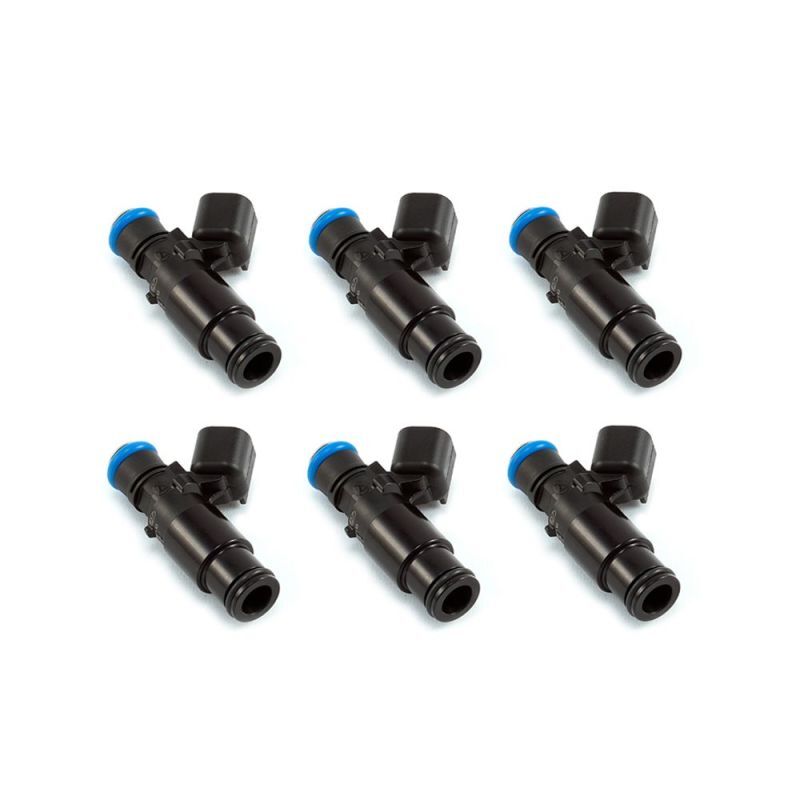 Injector Dynamics ID1050-XDS 48mm Injectors Set of 6 w/14mm Top & 14mm Black Lower Adaptor- Universal