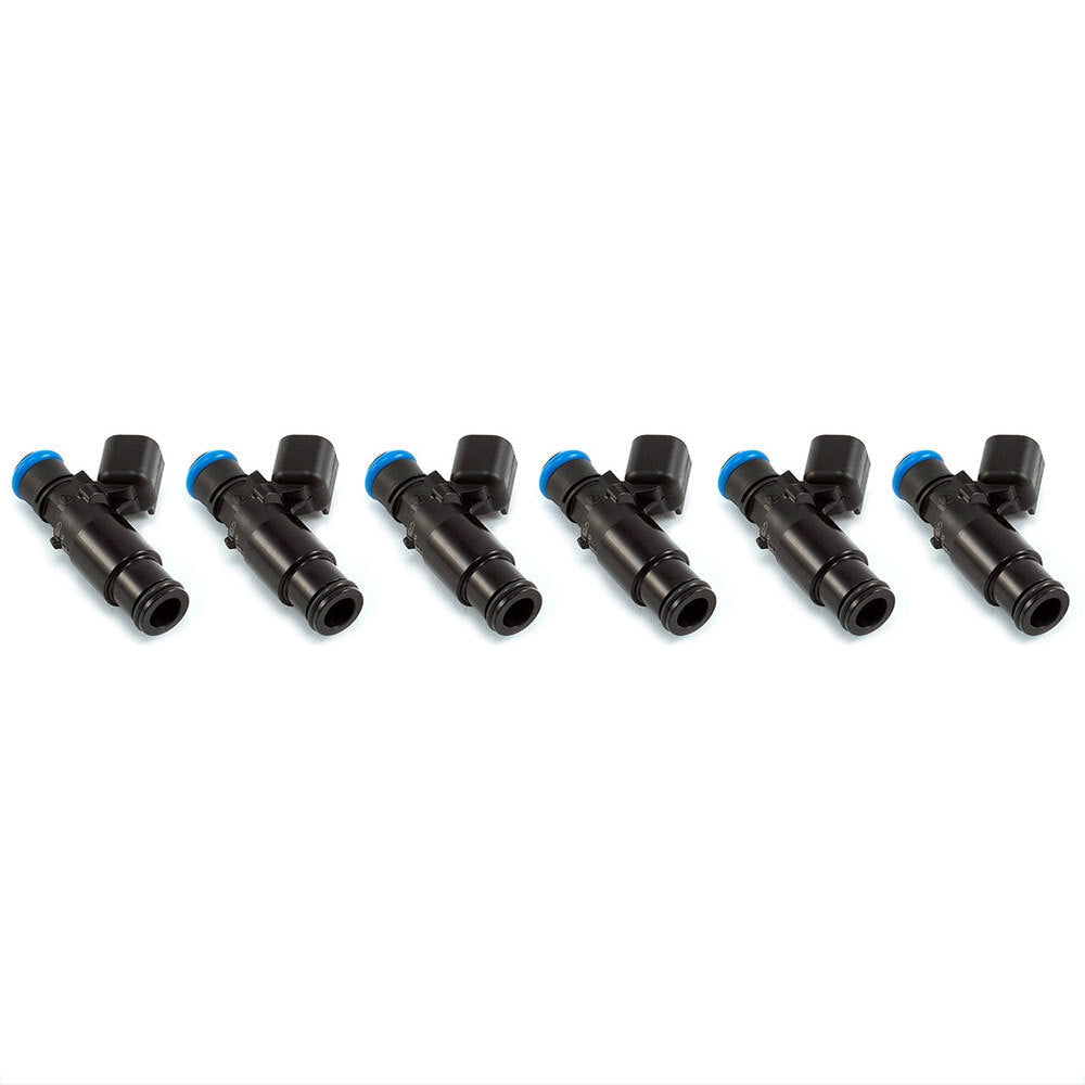 Injector Dynamics ID1050-XDS 48mm Injectors Set of 6 w/14mm Top & 14mm Black Lower Adaptor- Universal