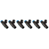 Injector Dynamics ID1050-XDS 48mm Injectors Set of 6 w/14mm Top & 14mm Black Lower Adaptor- Universal