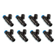 Injector Dynamics ID1050-XDS 48mm Injectors Set of 8 w/14mm Top & 14mm Black Lower Adaptor- Universal