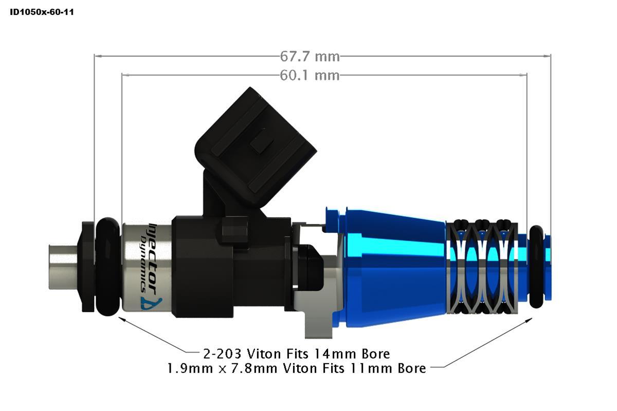 Injector Dynamics ID1050-XDS Direct Fit Injectors Set of 6- Toyota Supra 2JZ-GTE/Nissan 300ZX Z32 (w/11mm Top O-Ring)