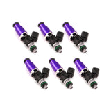 ID1300-XDS Injectors Set of 6, 60mm Length, 14mm Purple Adaptor Top, 14mm Lower O-Ring/11mm Machine O-Ring Retainer - Niss...