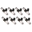 ID1300-XDS Injectors Set of 8, 60mm Length, 14mm Grey Adaptor Top, 14mm Lower Adaptor - Mustang GT 2011+