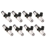 ID1300-XDS Injectors Set of 8, 60mm Length, 14mm Grey Adaptor Top, 14mm Lower Adaptor - Mustang GT 2011+