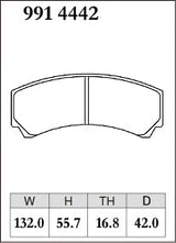 Dixcel Specom-B Rear Brake Pads – AP Racing CP9449 / CP9450 / CP9451 Calipers (D42)