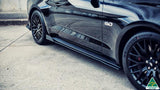 Black 2018 Mustang S550 FN Side Splitter Winglets