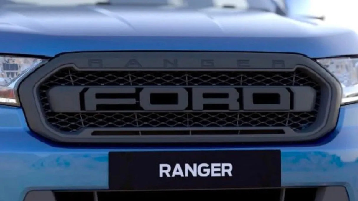 Ford Genuine PX3 Series grille with bold "FORD" emblem, designed for durability and style on the Ranger model.