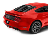 MP CONCEPTS Rear Window Louver in Matte Black on red sports car adds sleek style and aerodynamic enhancement.