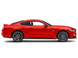 MP CONCEPTS rear window louver in matte black adds a sleek, sporty look to the red Mustang, enhancing aerodynamics and style.