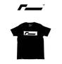 RacingLine Black T-shirt with White Box Logo- Medium