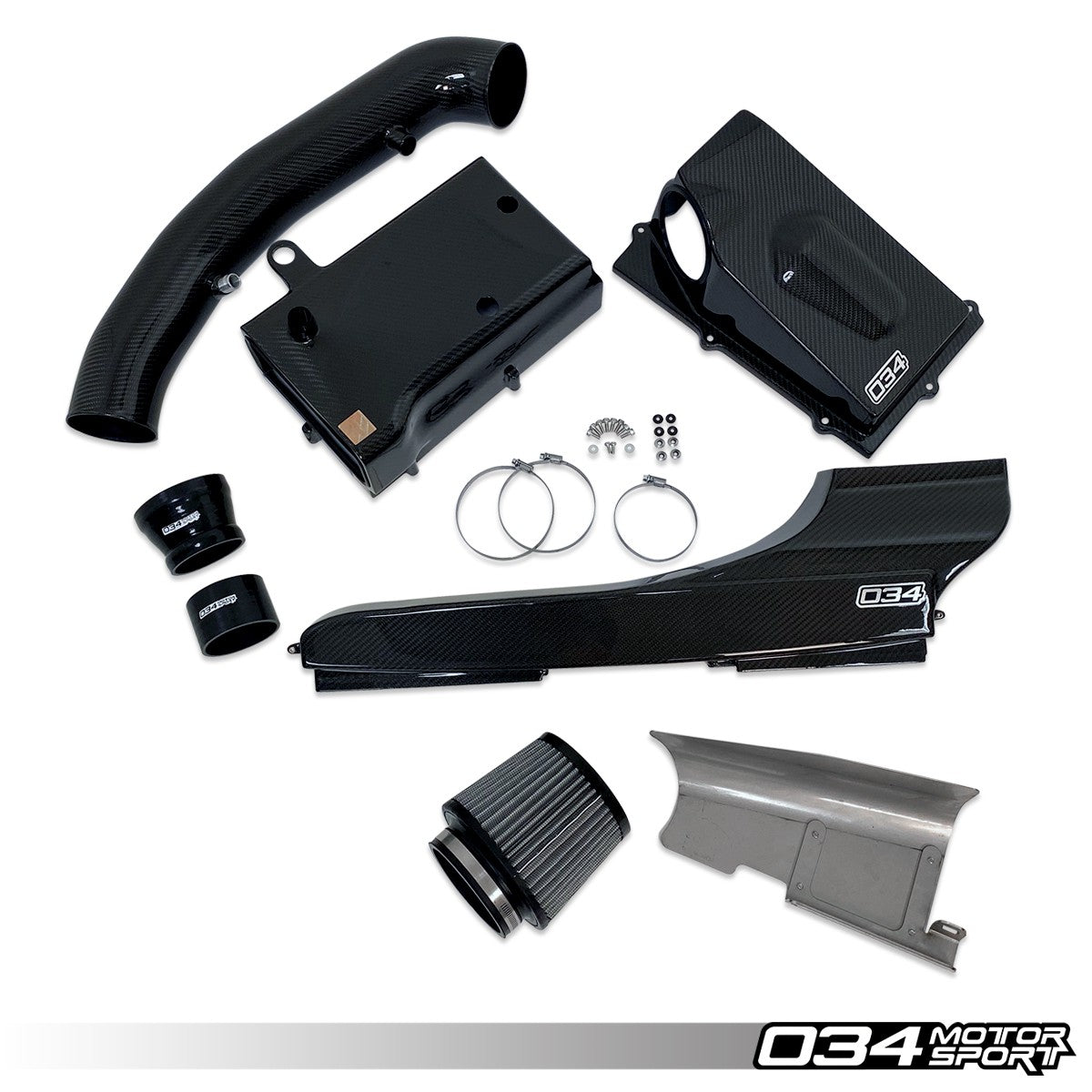 034Motorsport | 4'' Carbon Fiber Closed-top Cold Air Intake Bundle (Audi RS3 8V / TTRS 8S) - ModsDirect